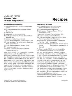 Augason Farms Freeze Dried Whole Raspberries #10 Can 17 Augason Farms Freeze Dried Whole Raspberries #10 Can -Outdoor Camping Sales 11105 wholeraspberries can10 preprecipesheet min 600x800 1