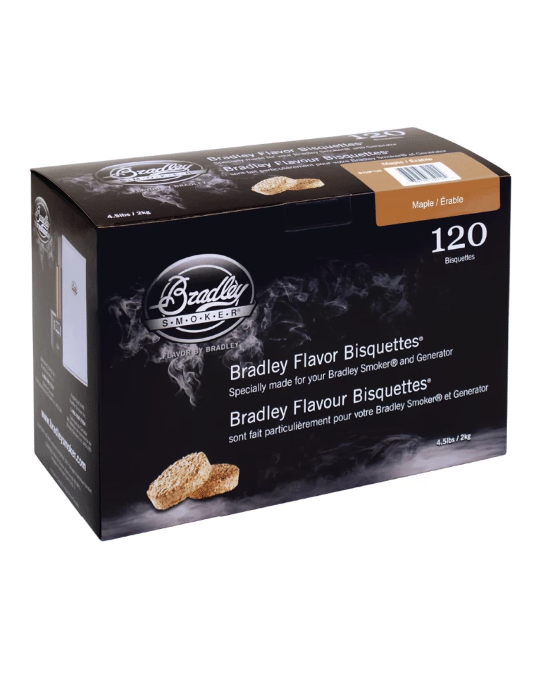 Bradley Smoker Maple Wood Bisquettes - 120 Pack 1 Bradley Smoker Maple Wood Bisquettes - 120 Pack
