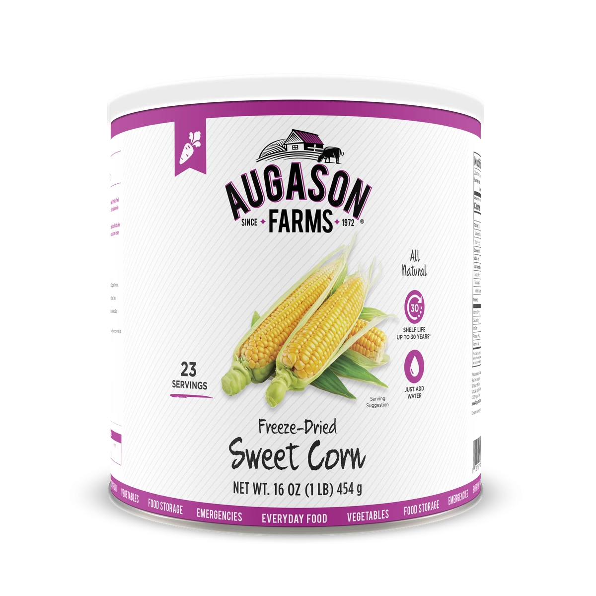 Augason Farms Freeze Dried Sweet Corn #10 Can 1 Augason Farms Freeze Dried Sweet Corn #10 Can