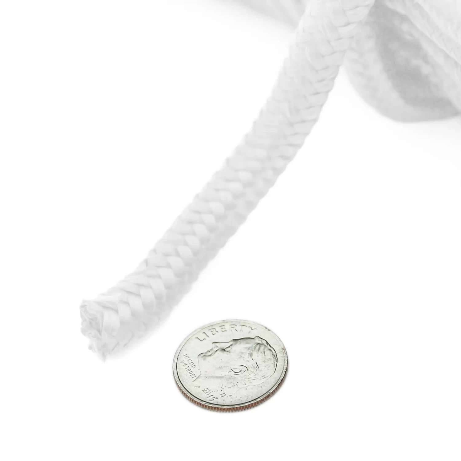 9mm (3/8") X 50' Nylon Braided Rope - White 2 9mm (3/8") X 50' Nylon Braided Rope - White - Image 2