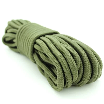 9mm (3/8") X 50' Rope - Olive Green Nylon Braided 1 9mm (3/8") X 50' Rope - Olive Green Nylon Braided