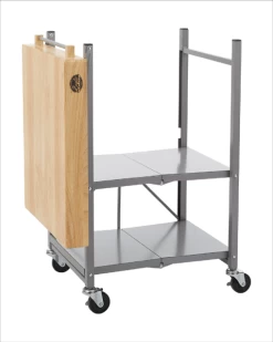 Bradley Wheeled Foldable Kitchen Cart With Wood Top 7 Bradley Wheeled Foldable Kitchen Cart With Wood Top -Outdoor Camping Sales 4 121819 3 510x638 1