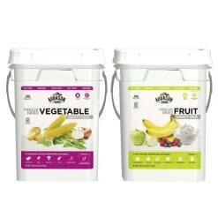 Augason Farms Freeze Dried Fruit And Vegetable Pail Combo