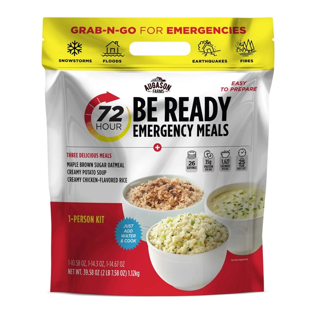 AUGASON FARMS 72-Hour 1-Person BE READY Emergency Meals (26 Servings - Single) 1 AUGASON FARMS 72-Hour 1-Person BE READY Emergency Meals (26 Servings - Single)