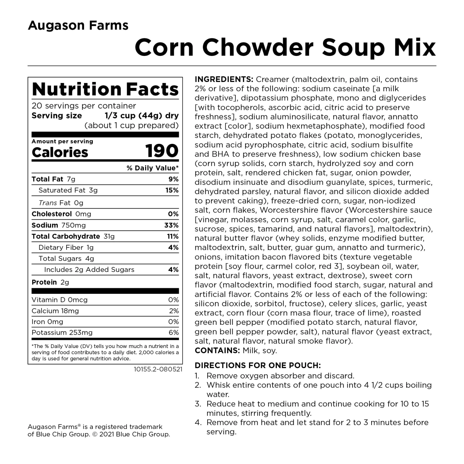 Augason Farms Corn Chowder Soup Super Can 4 Augason Farms Corn Chowder Soup Super Can - Image 4
