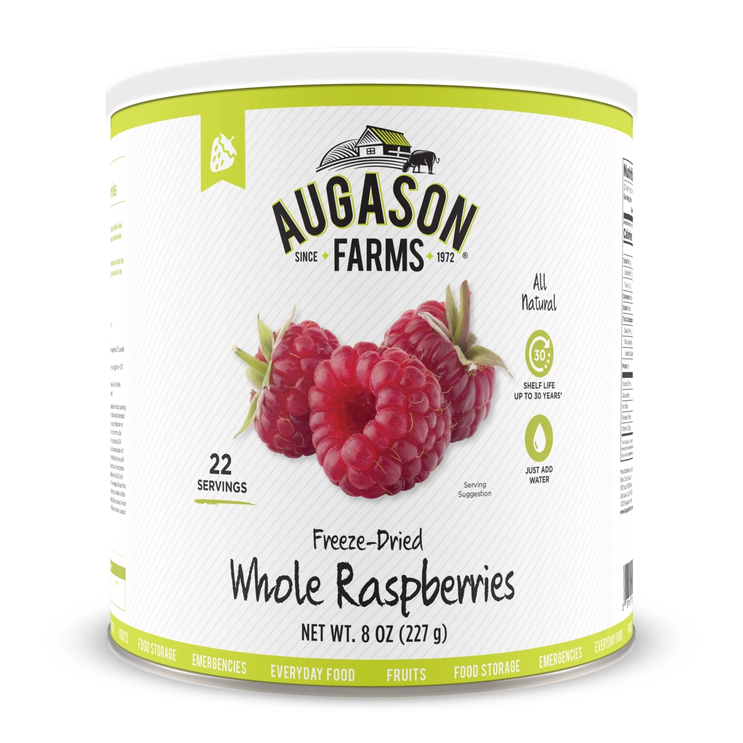 Augason Farms Freeze Dried Whole Raspberries #10 Can 1 Augason Farms Freeze Dried Whole Raspberries #10 Can