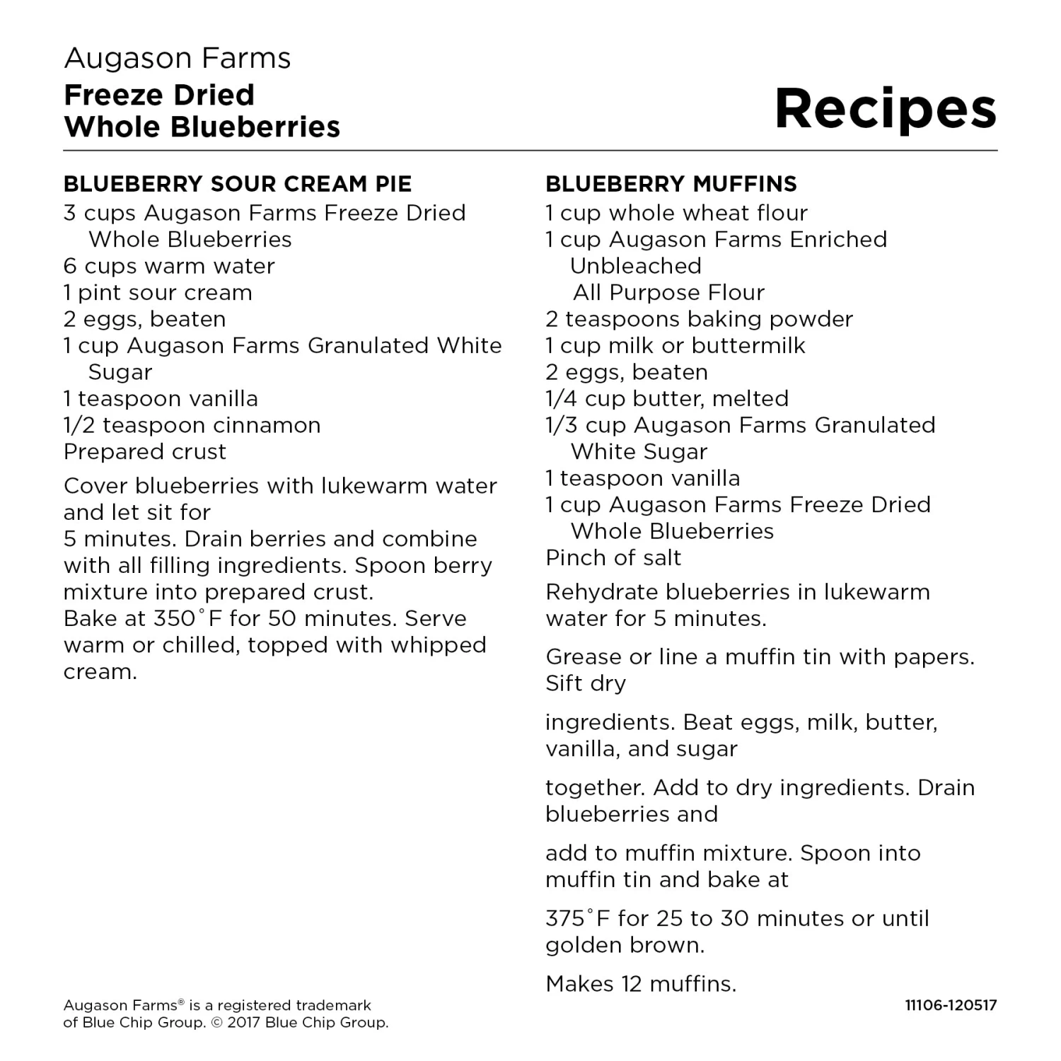 Augason Farms Freeze Dried Whole Blueberries #10 Can 4 Augason Farms Freeze Dried Whole Blueberries #10 Can - Image 4