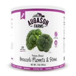 Augason Farms Freeze Dried Broccoli Florets & Stems #10 Can