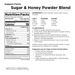 Augason Farms Sugar & Honey Powder Blend #10 Can -Outdoor Camping Sales 5 13017 4 Augason Farms Emergency Survival Food Sugar Honey Powder Can