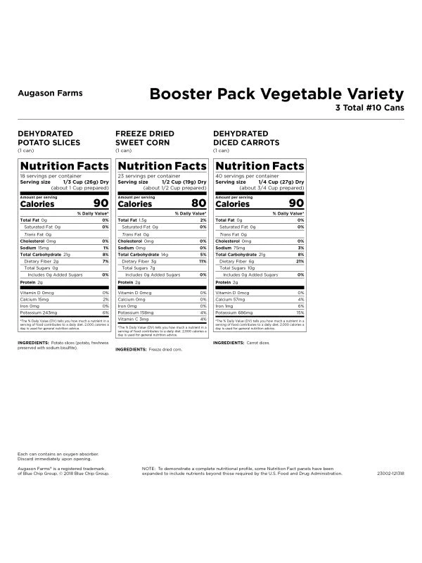 Augason Farms Vegetable Variety Booster Pack 14 Augason Farms Vegetable Variety Booster Pack - Image 14
