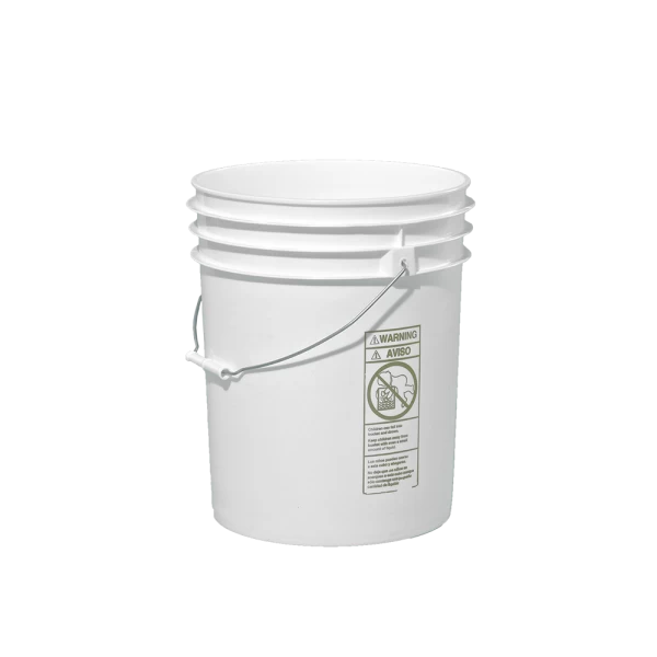 White Food Grade Bucket With Lid - 5 Gallon (6 Pack) 3 White Food Grade Bucket With Lid - 5 Gallon (6 Pack) - Image 3