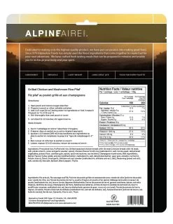 AlpineAire Grilled Chicken And Mushroom Wild Rice Pilaf -Outdoor Camping Sales 7oWd jdg Good2goco
