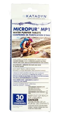 Katadyn Micropur MP1 Water Purifier Tablets (Package Of 30)