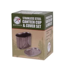 Rothco Stainless Steel Canteen Cup And Cover Set -Outdoor Camping Sales 8512 C