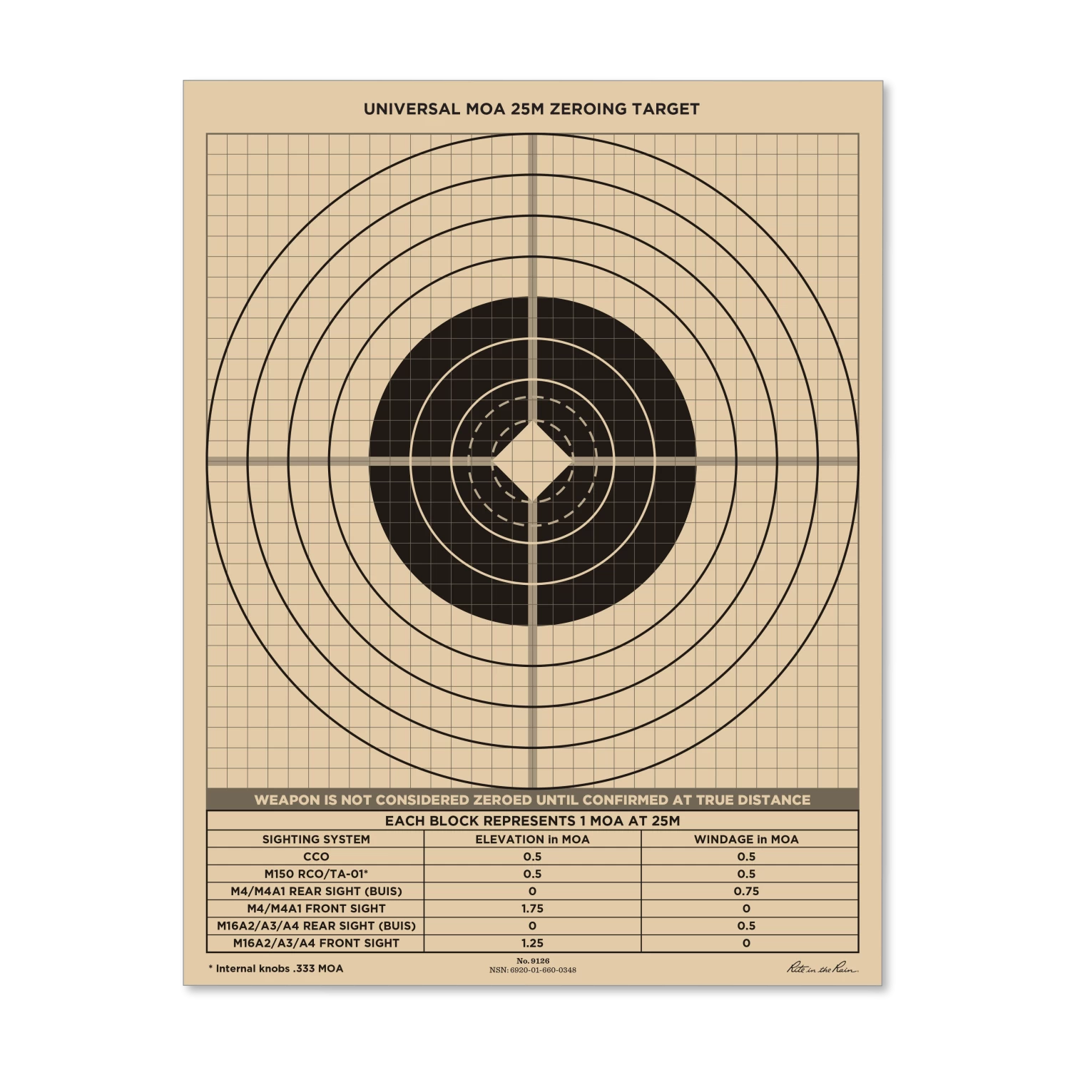Rite In The Rain Weatherproof 25 Meter Target- 100 Pack 4 Rite In The Rain Weatherproof 25 Meter Target- 100 Pack - Image 4