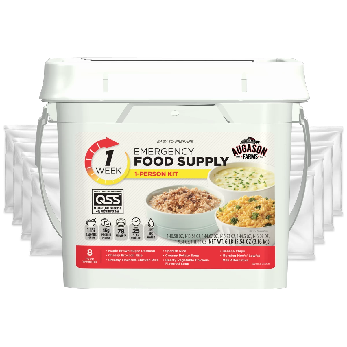 Augason Farms 1-Week 1-Person Emergency Food Pail 2 Augason Farms 1-Week 1-Person Emergency Food Pail - Image 2