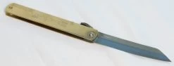 Gyokucho Blue Paper Steel HIGO Knife (120mm) Brass Handle -Outdoor Camping Sales 962192611
