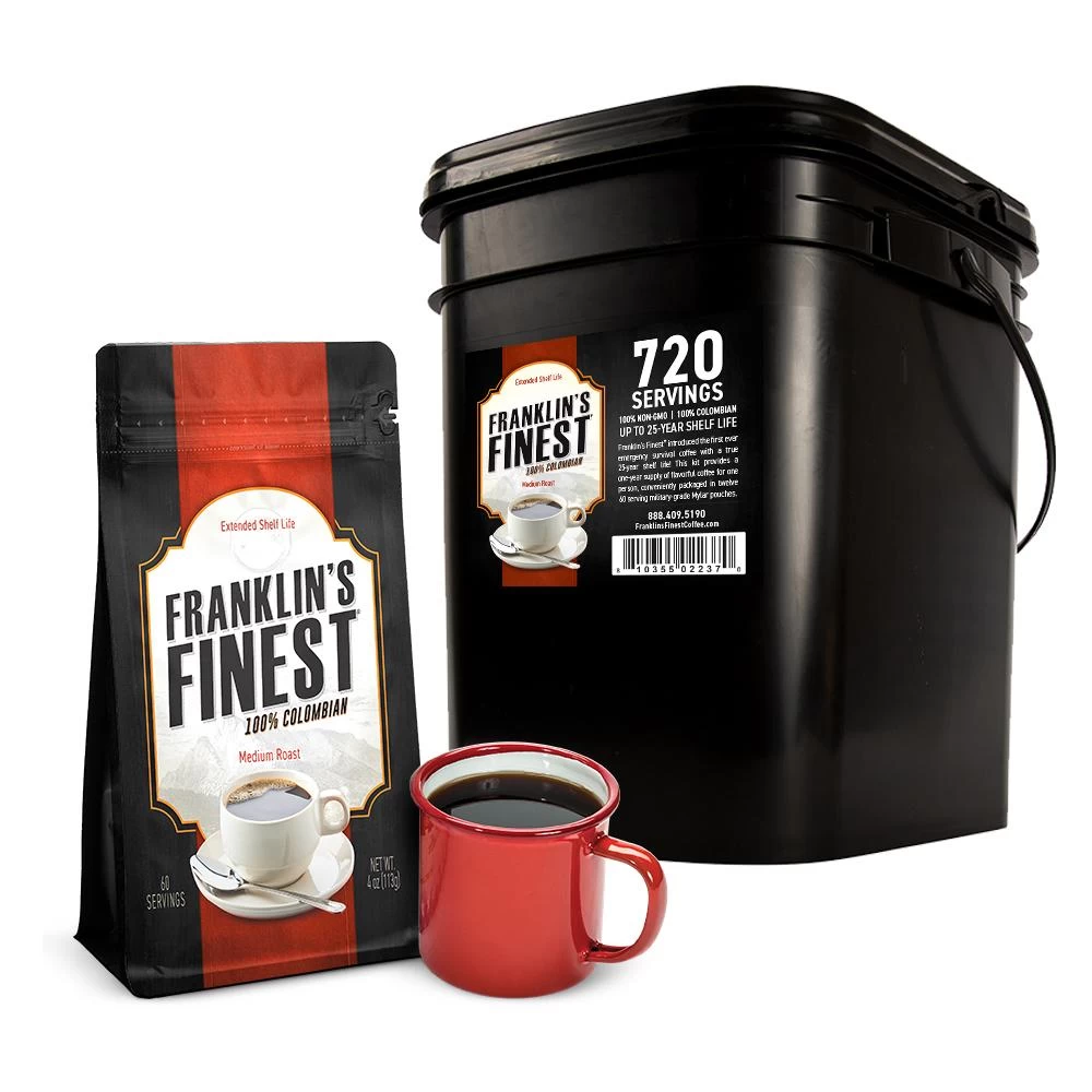 Franklin's Finest Survival Coffee (720 Servings, 1 Bucket) 1 Franklin's Finest Survival Coffee (720 Servings, 1 Bucket)