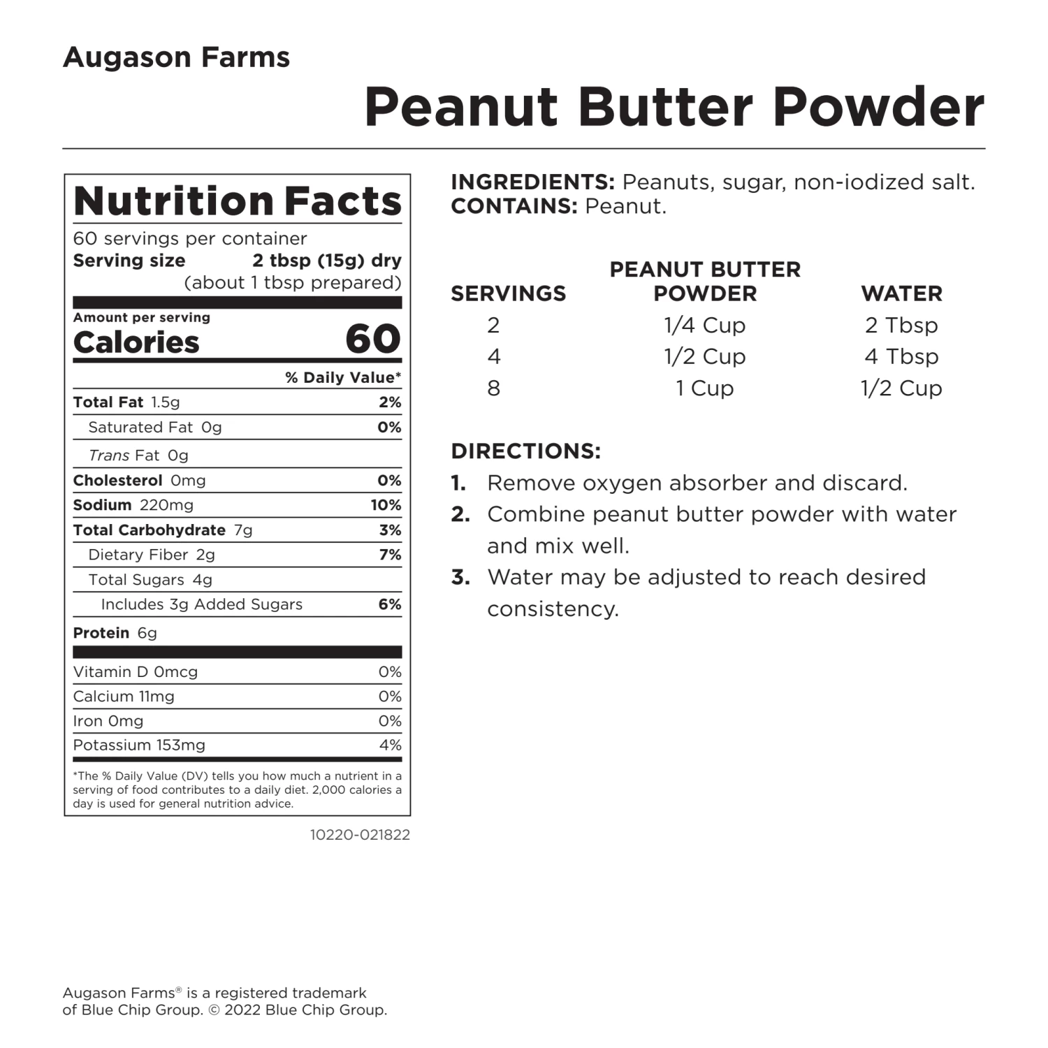Augason Farms Dehydrated Peanut Butter Powder #10 Can 10 Augason Farms Dehydrated Peanut Butter Powder #10 Can - Image 10