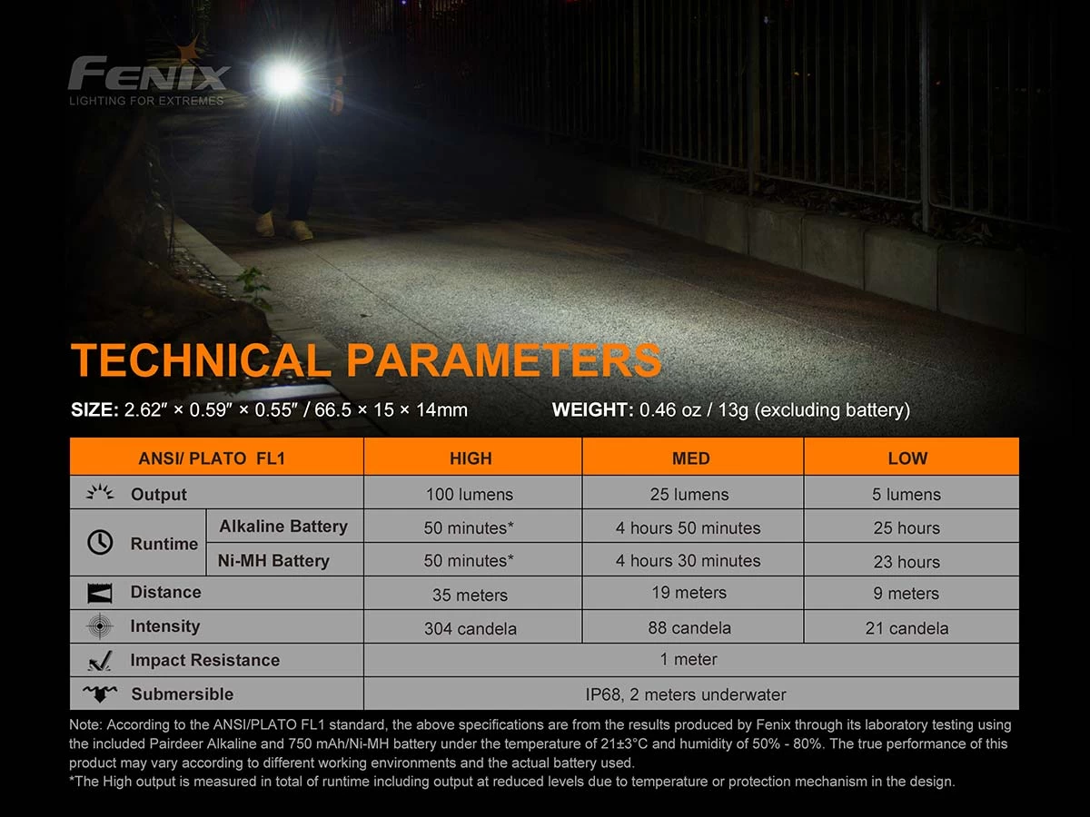Fenix E01 V2.0 100 Lumens AAA Flashlight 14 Fenix E01 V2.0 100 Lumens AAA Flashlight - Image 14