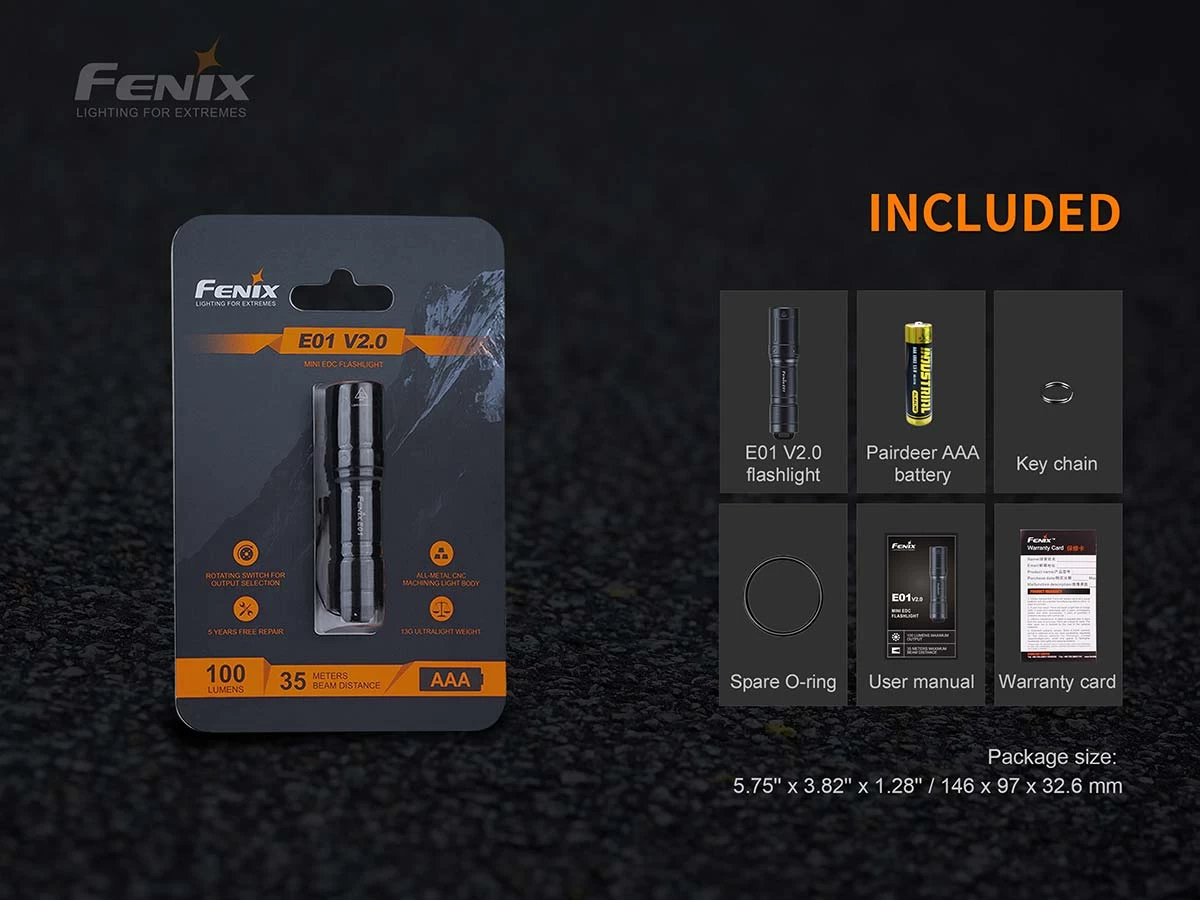 Fenix E01 V2.0 100 Lumens AAA Flashlight 16 Fenix E01 V2.0 100 Lumens AAA Flashlight - Image 16