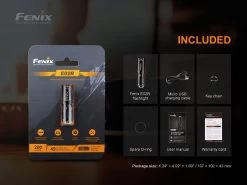 Fenix E02R Rechargeable 200 Lumen Keychain Light -Outdoor Camping Sales E02R E11