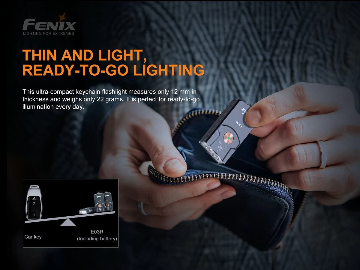 Fenix E03R 260 Lumens Keychain Flashlight 5 Fenix E03R 260 Lumens Keychain Flashlight - Image 5