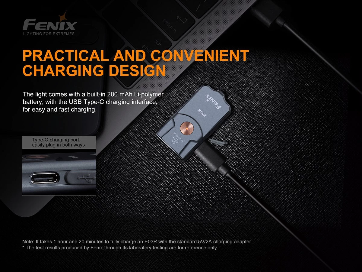 Fenix E03R 260 Lumens Keychain Flashlight 6 Fenix E03R 260 Lumens Keychain Flashlight - Image 6