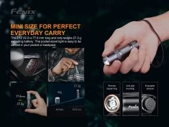 Fenix E12 V2.0 160 Lumens AA EDC Flashlight -Outdoor Camping Sales E12 V2.0 E 08