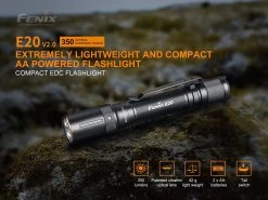 Fenix E20 V2.0 350 Lumens EDC Flashlight 29 Fenix E20 V2.0 350 Lumens EDC Flashlight -Outdoor Camping Sales E20 V2.0 E 01