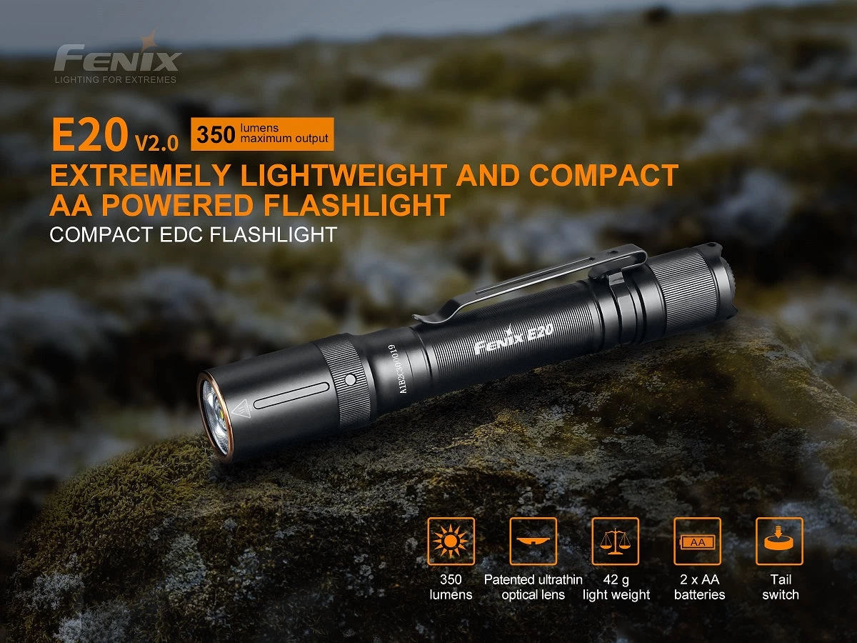 Fenix E20 V2.0 350 Lumens EDC Flashlight 15 Fenix E20 V2.0 350 Lumens EDC Flashlight - Image 15