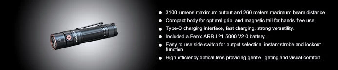 Fenix E35R Rechargeable High-Performance EDC Flashlight 14 Fenix E35R Rechargeable High-Performance EDC Flashlight - Image 14