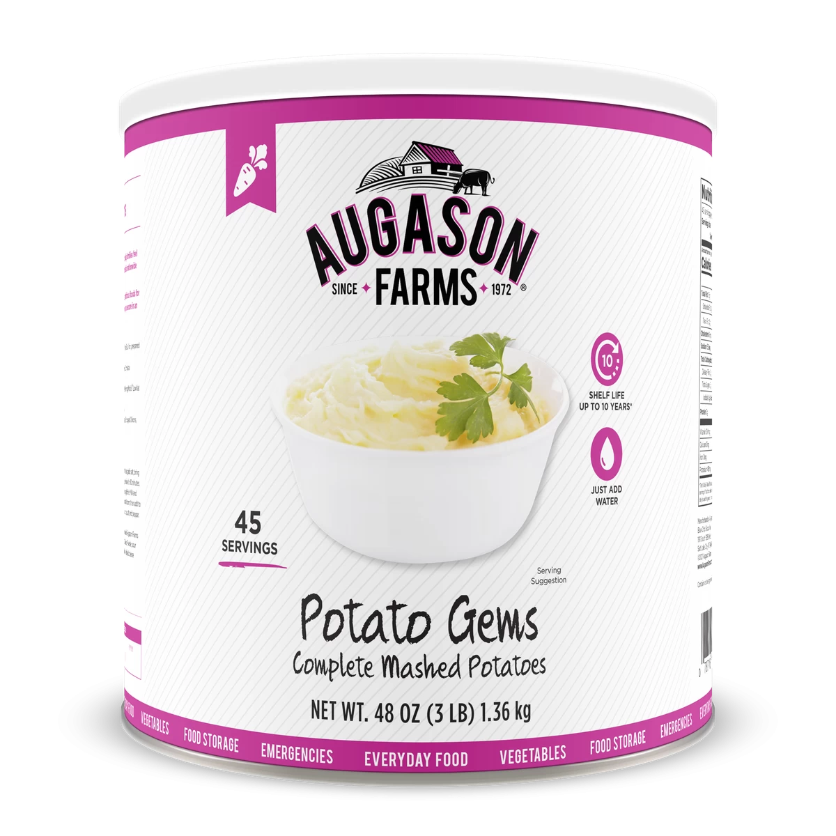 Augason Farms Potato Gems Mashed Potatoes #10 Can 1 Augason Farms Potato Gems Mashed Potatoes #10 Can