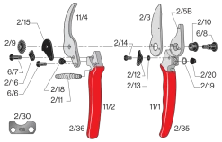 Felco 11 Pruning Shear -Outdoor Camping Sales FELCO11ReplacementPartsDiagram
