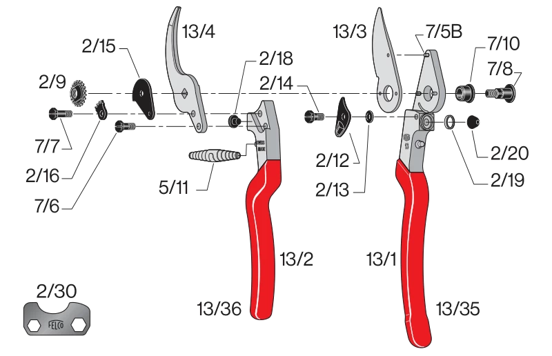 Felco 13 Ergonomic Pruning Shear 3 Felco 13 Ergonomic Pruning Shear - Image 3
