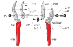 Felco 4 Pruning Shear 5 Felco 4 Pruning Shear -Outdoor Camping Sales FELCO4ReplacementPartsDiagram