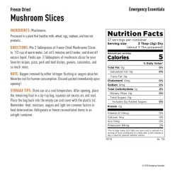 Emergency Essentials Freeze Dried Mushroom Slices - Large Can -Outdoor Camping Sales FN M100 4 900x900 1