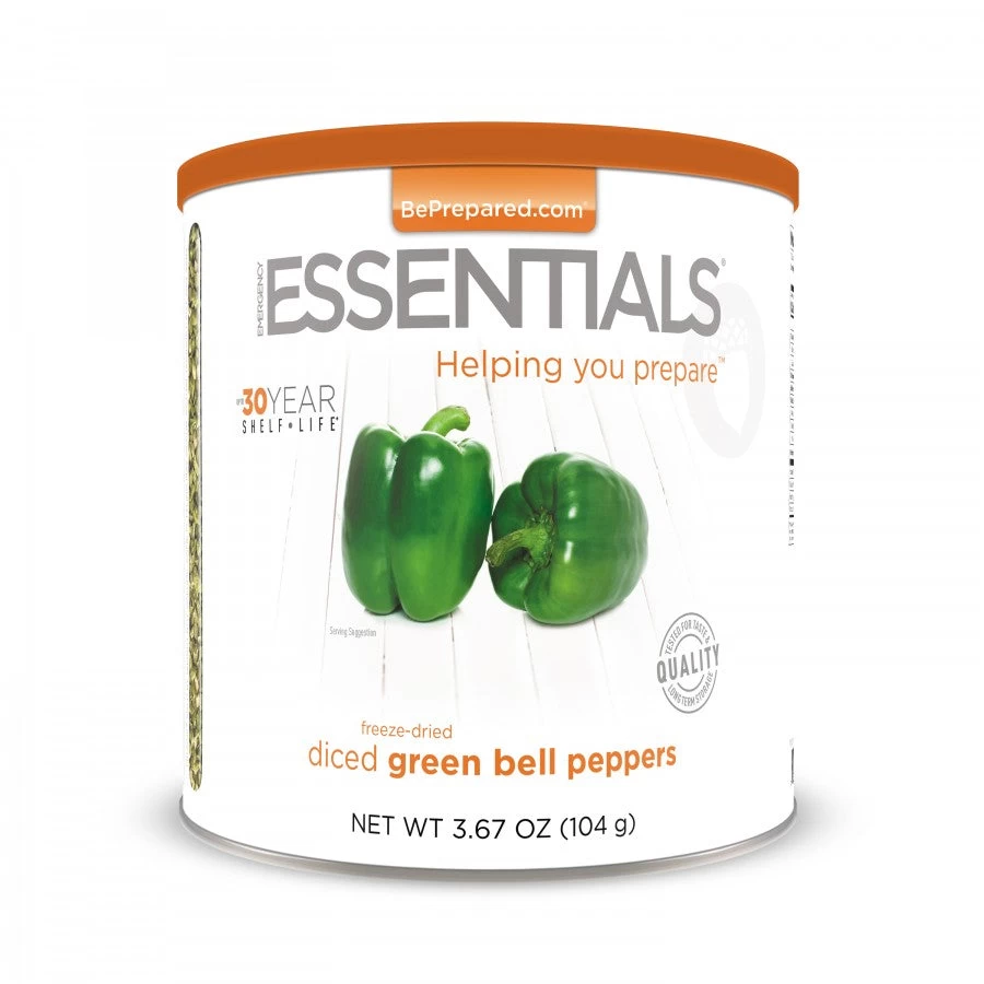 Emergency Essentials Freeze Dried Green Bell Pepper Dices - Large Can 1 Emergency Essentials Freeze Dried Green Bell Pepper Dices - Large Can