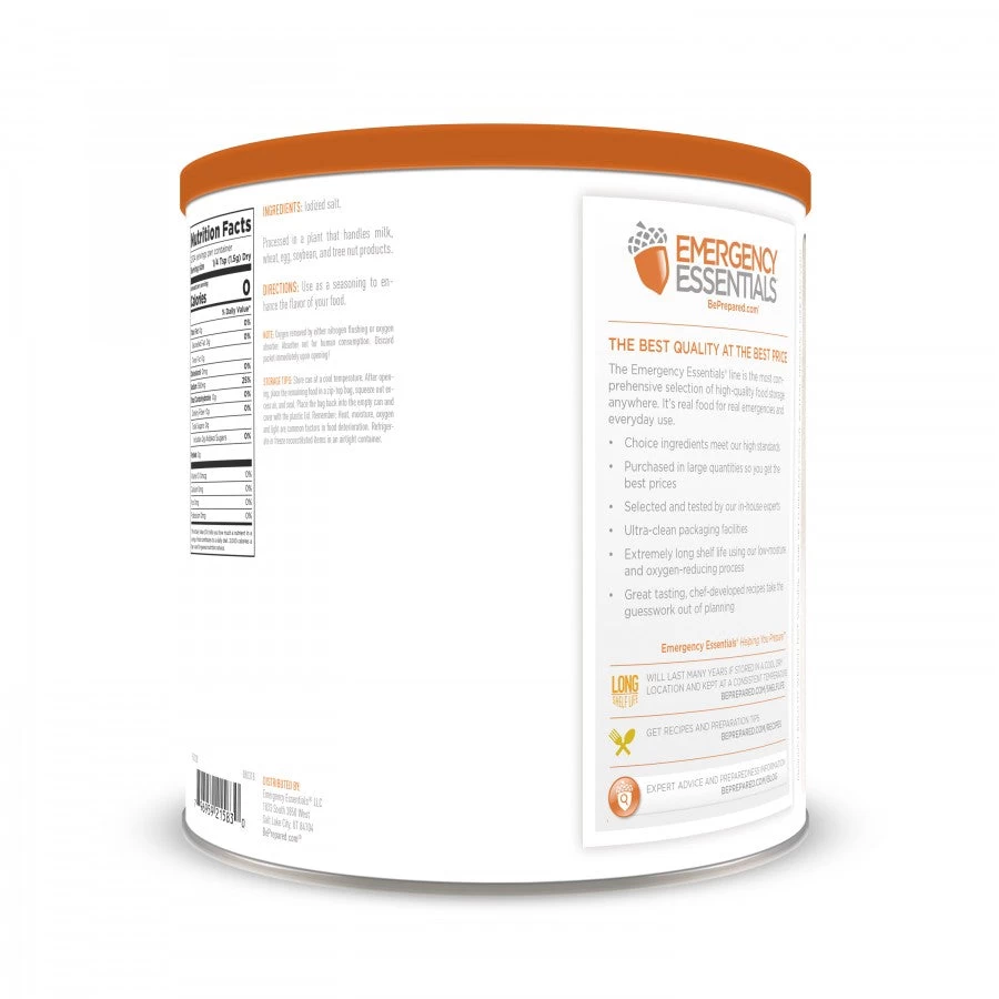 Emergency Essentials Iodized Salt Large Can 2 Emergency Essentials Iodized Salt Large Can - Image 2