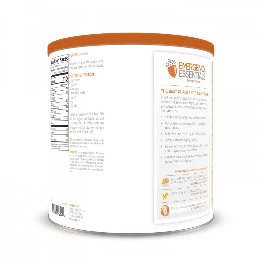 Emergency Essentials Yellow Cornmeal - Large Can 2 Emergency Essentials Yellow Cornmeal - Large Can - Image 2