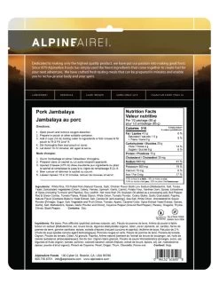 AlpineAire Pork Jambalaya -Outdoor Camping Sales GOOD2GOCO ALPINEAIRE PORK JAMPALAYA 6013230 2