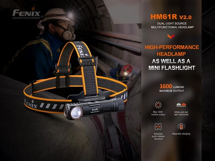 Fenix HM61R V2.0 Multifunctional Rechargeable Headlamp 3 Fenix HM61R V2.0 Multifunctional Rechargeable Headlamp - Image 3