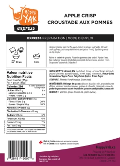 Happy Yak Adventure Kit -Outdoor Camping Sales HY 20052 croustade pommes VERSO