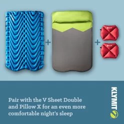 Klymit Double V Sleeping Pad -Outdoor Camping Sales Klymit Amazon DoubleV CarouselImages v1 06