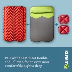 Klymit Insulated Double V Sleeping Pad -Outdoor Camping Sales Klymit Amazon InsulatedDoubleV CarouselImages v1 06