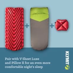 Klymit Insulated Static V Luxe Sleeping Pad -Outdoor Camping Sales Klymit Amazon InsulatedStaticVLuxe CarouselImages v1 06 10e9adaf 3968 4bf3 a65b 36b6c306b01a