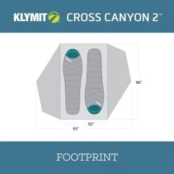 Klymit Cross Canyon Tent -Outdoor Camping Sales Klymit CrossCanyon2 09C2RD01B Footprint 2000x2000 a98732c4 4351 4bf2 8064 f4bf54929b25