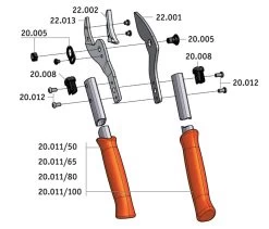 LOWE 22 Anvil Loppers With Curved Blade 7 LOWE 22 Anvil Loppers With Curved Blade -Outdoor Camping Sales LOWE22.065AnvilLopperPartsDiagram