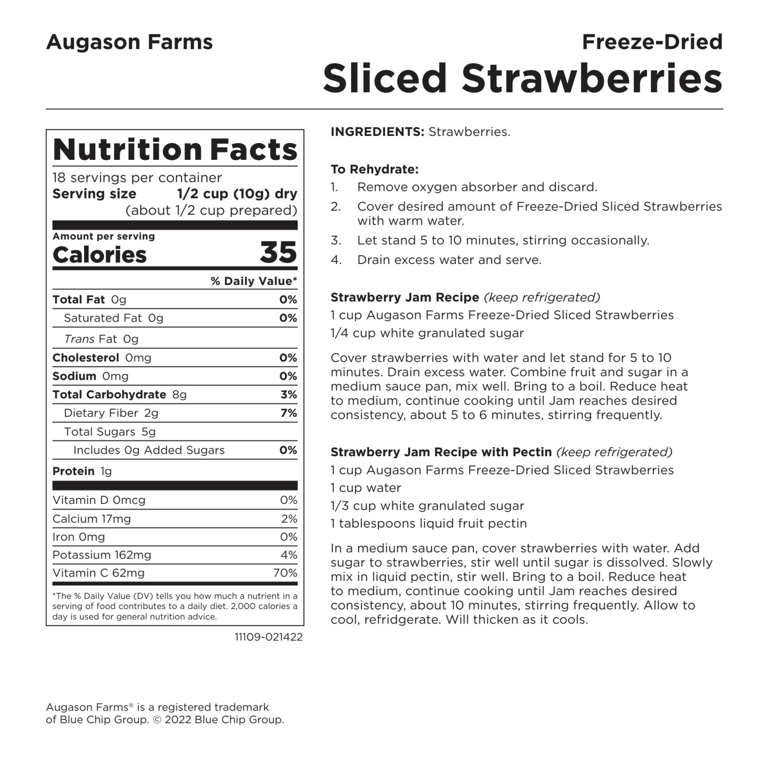 Augason Farms Freeze Dried Sliced Strawberries #10 Can 10 Augason Farms Freeze Dried Sliced Strawberries #10 Can - Image 10