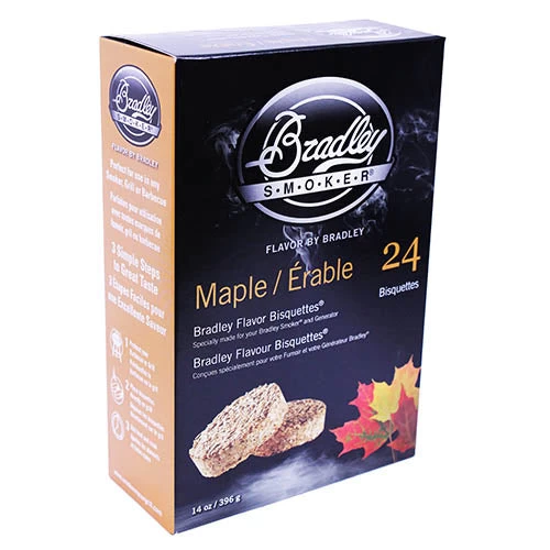 Bradley Smoker Maple Wood Bisquettes - 24 Pack 1 Bradley Smoker Maple Wood Bisquettes - 24 Pack